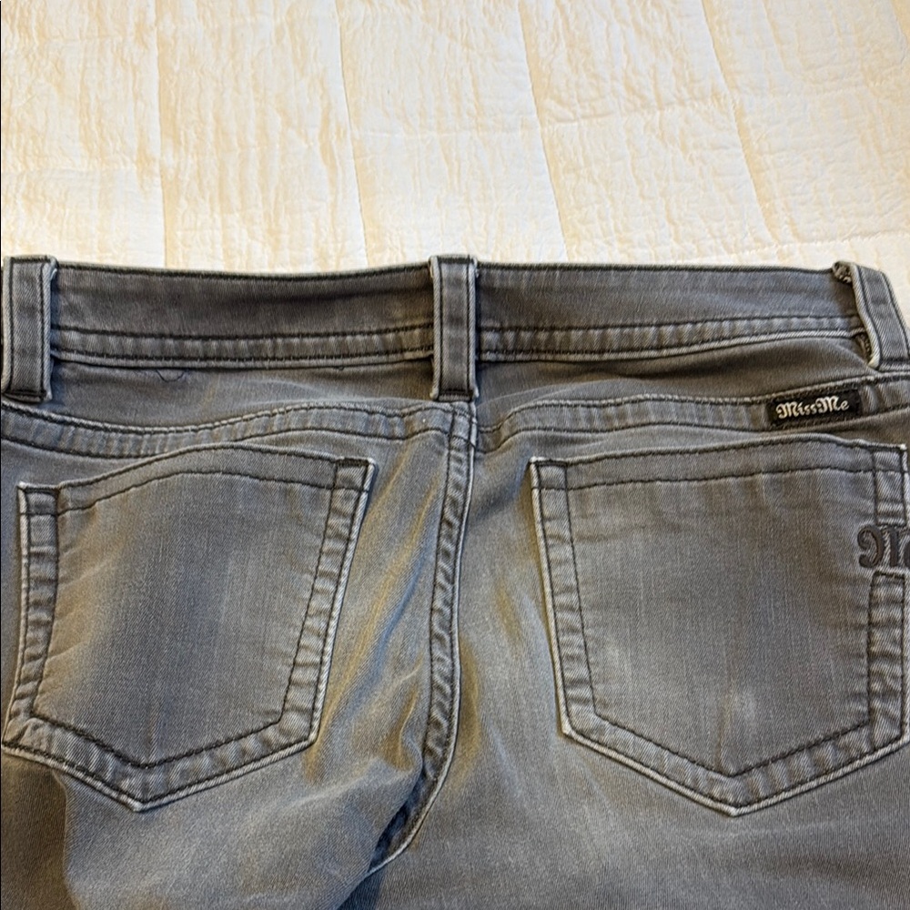 Miss Me Gray High Rise Skinny Jeans